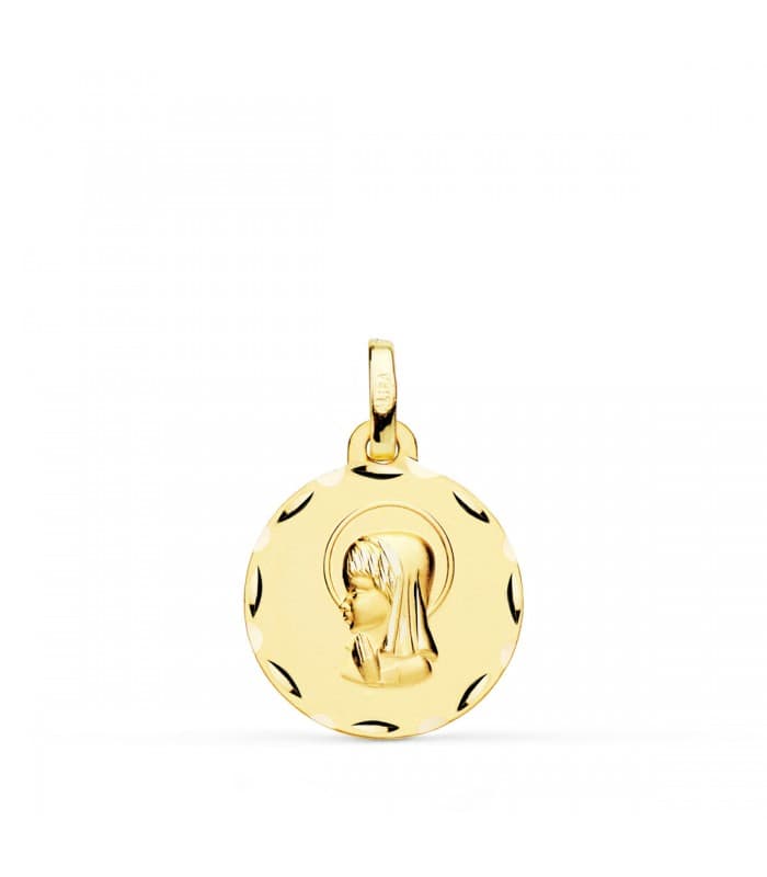 Médaille facetté Vierge 9K