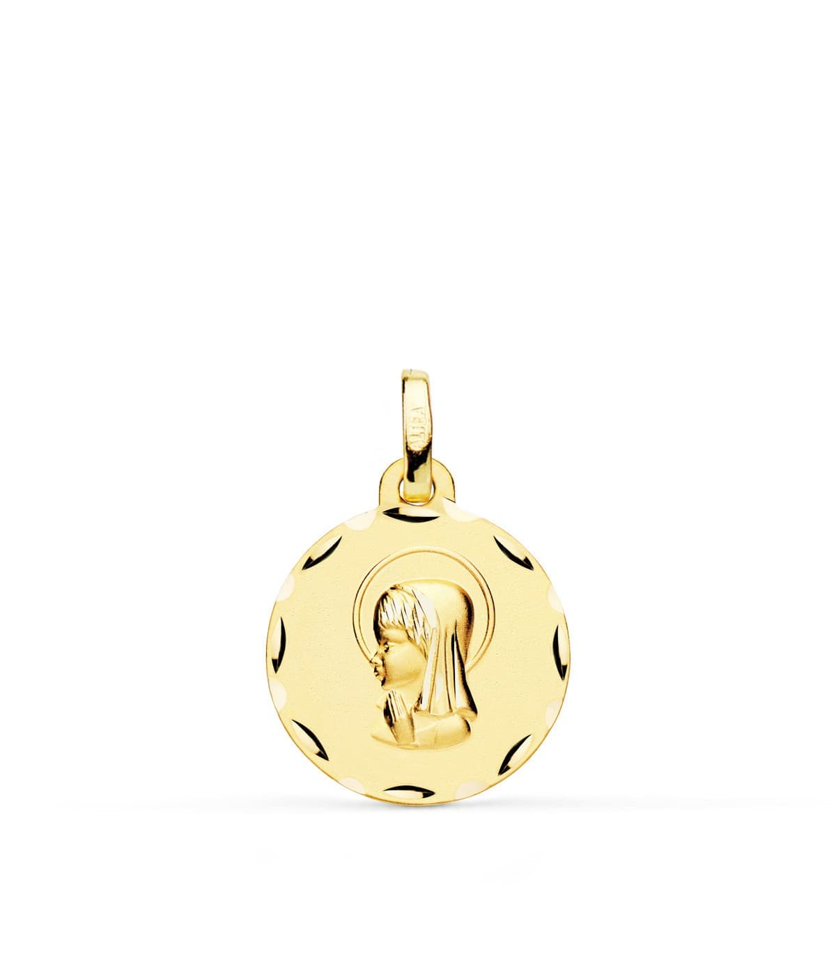 Médaille facetté Vierge 9K
