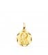 Medalla Virgen Niña Oval Oro Amarillo 18 K 14 MM