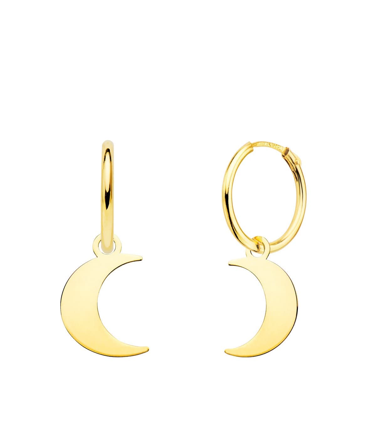 Créoles Lune Or Jaune 18k