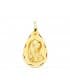 Medalla Virgen Niña Oval Oro Amarillo 18 K 21 MM