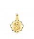 Médaille Vierge Entourée Or Jaune 18 K19 MM