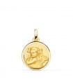 Médaille Ange Fille Or 18K 18mm Biseauté