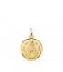 Medalla Virgen del Rocío Oro 18K Bisel 18 mm