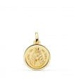 Medalla Virgen del Rocío Oro 18K Bisel 16 mm
