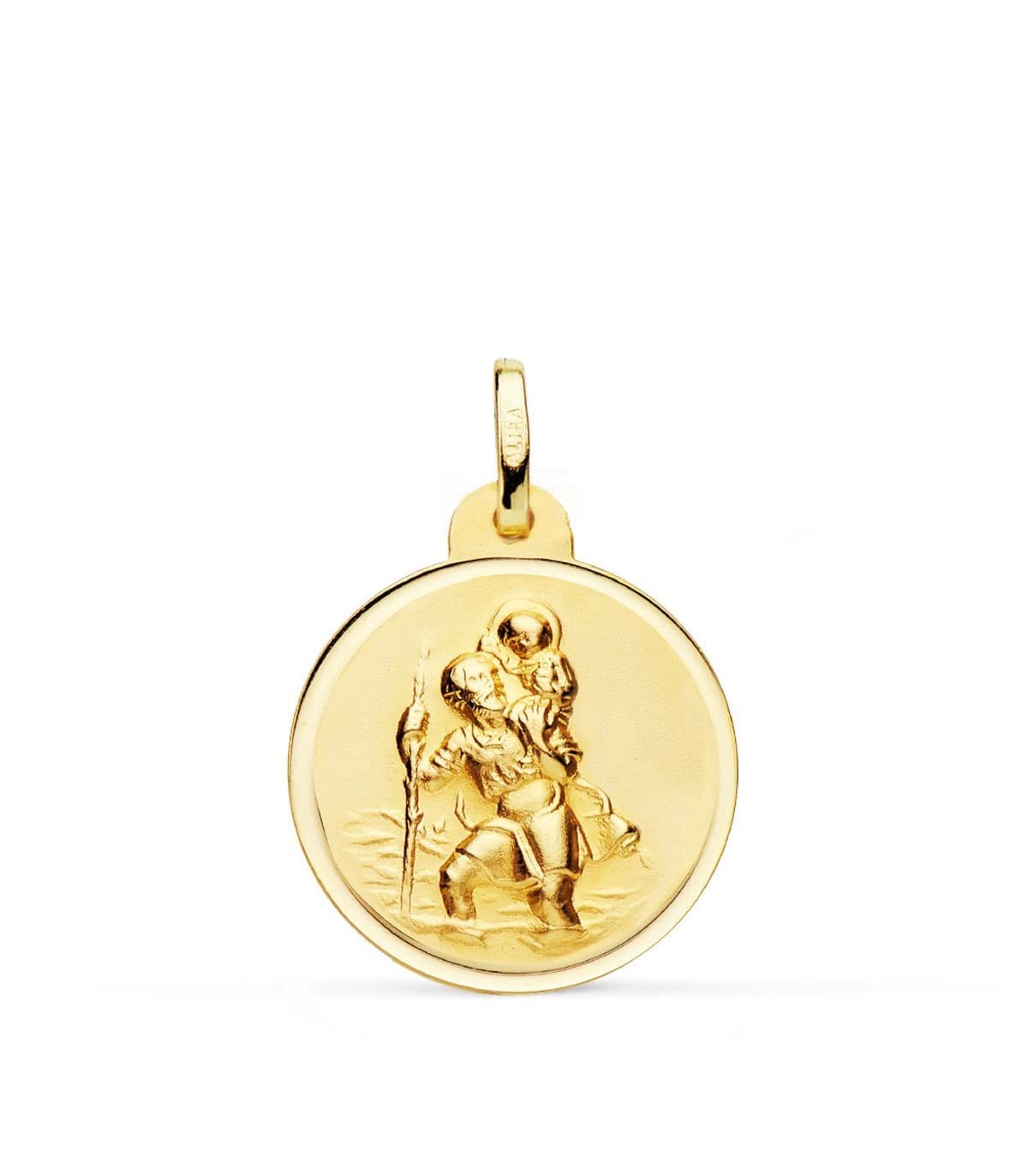 Médaille Saint Christophe 18K 20mm Bisel