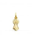 Medalla silueta Virgen del Pilar 18 Ktes 16mm