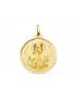 Medalla Santa Gema Oro 18K Bisel 22mm