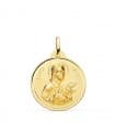 Medalla Santa Gema Oro 18K Bisel 22mm