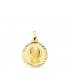 Médaille Vierge strié 18K 16mm