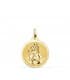 Medaglia San Cristoforo oro 18kt 18mm lucido, gioielli religiosi.