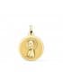 Medalla Virgen niña brillo 18 Ktes 18mm