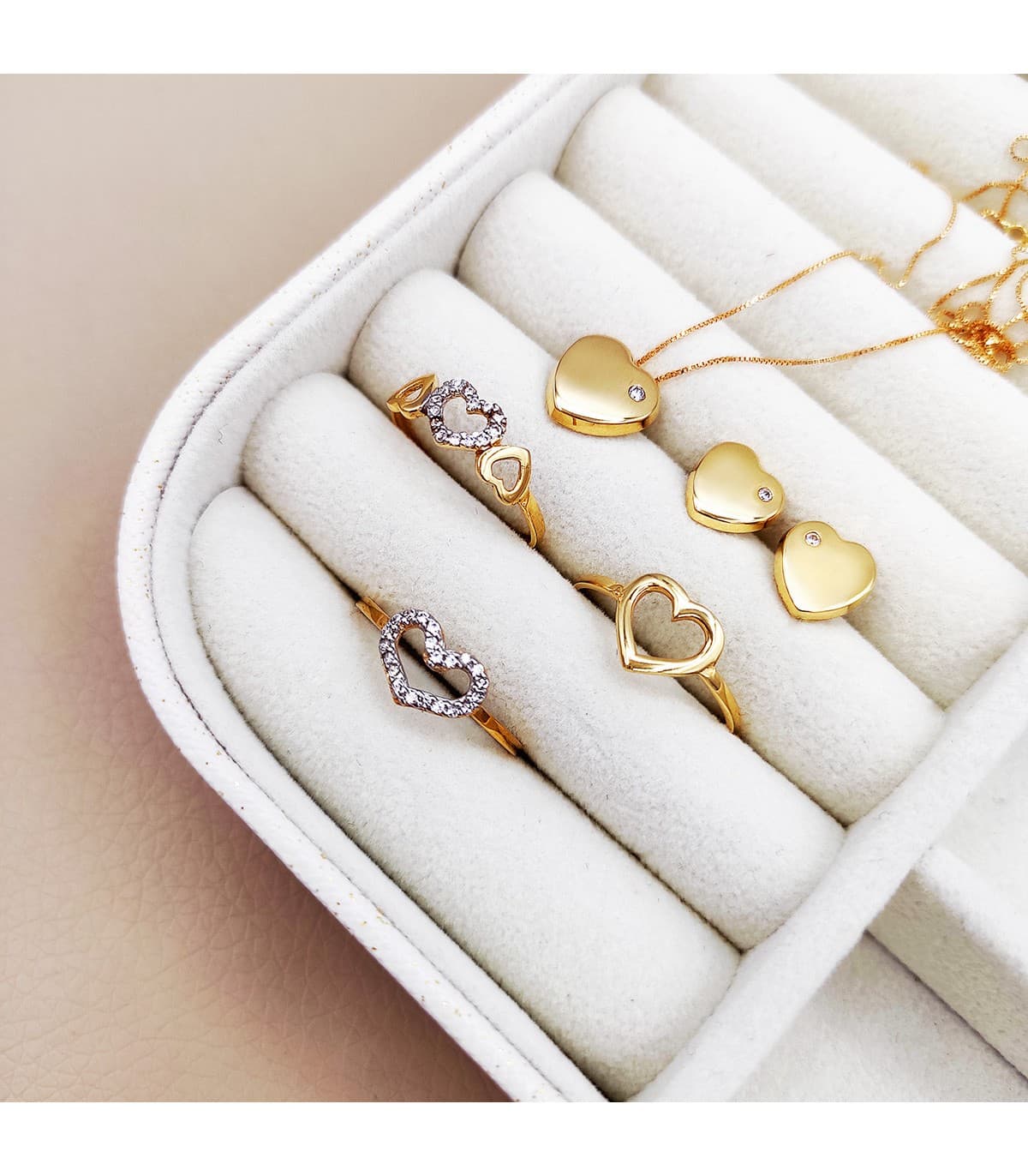 Herzring für Damen, ideales Geschenk zum Valentinstag | Goldringe von Alda - 19505