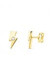 Pendientes pequeños Oro 18K Rayo