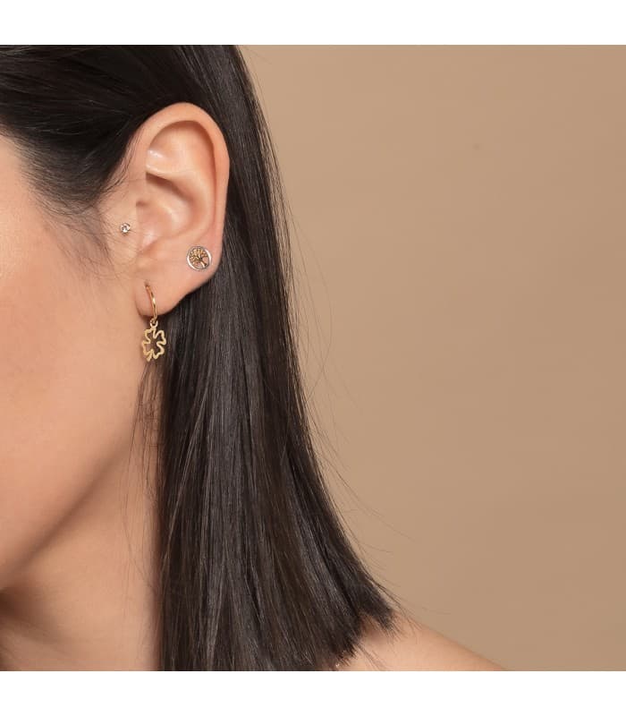 Pendientes de mujer árbol de la vida Oro BI 18K regalo navidad madre mamá juego pendientes y colgante collar