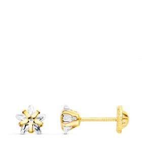 Orecchini per bambina oro 18Kt Emily Zircone 5mm