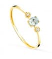 Diamantring mit Topas 750 Gelbgold P30163-OAAM