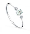 Anello Bacall oro bianco 18kt Topazio e diamanti