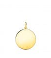 Ciondolo iniziale tondo oro 18kt 16mm