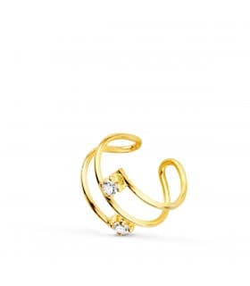 Ear Cuff Oro 18K Sand Zircon piercings de oro para la oreja piercing helix cartílago