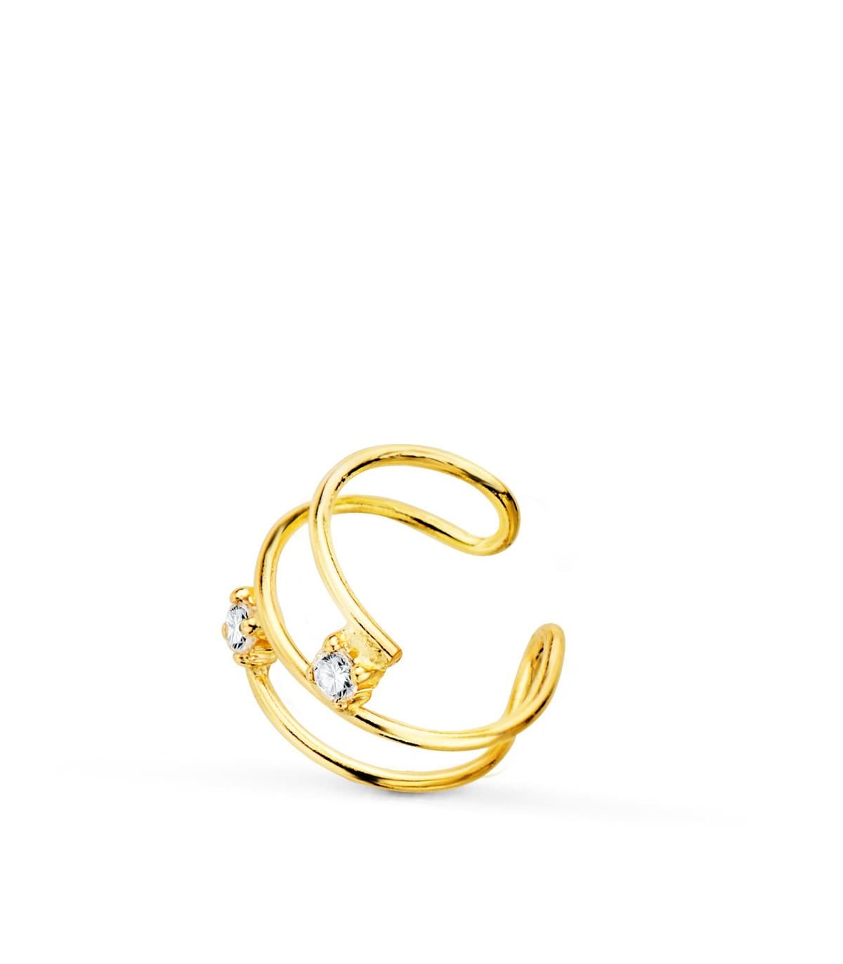Ear Cuff Oro 18K Sand Zircon piercings de oro para la oreja piercing helix cartílago