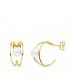 Pendientes Sand Oro 18K Pearl | pendientes de aro con presión | pendientes aros perlas