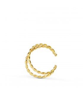 Ear Cuff Oro 18K Sand Twist