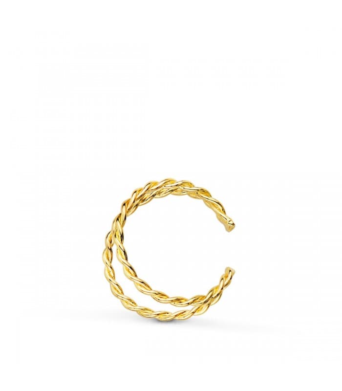 Ear Cuff Oro 18K Sand Twist