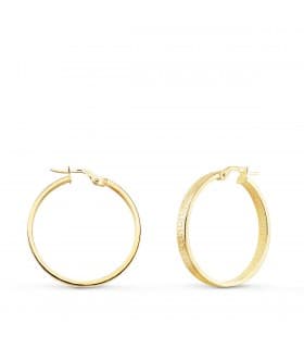 Pendientes Aros Oro 9K 28 mm Greca