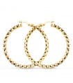 Pendientes Aros Gallonados Oro 9K 36 mm