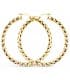 Pendientes Aros Gallonados Oro 9K 41 mm - aros de oro grandes para mujer