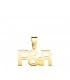 Colgante personalizado Iniciales Oro Amarillo 18K