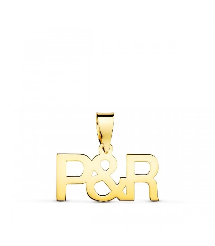 Colgante personalizado Iniciales Oro Amarillo 18K