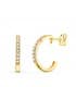 Pendientes Aros Piedras Oro Amarillo 18K