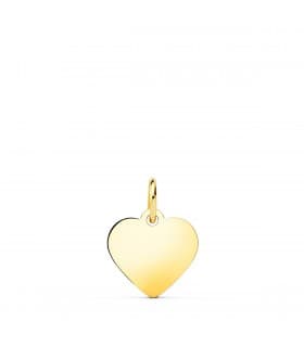 Ciondolo personalizzato con iniziale Cuore oro 18kt 12mm, gioielli donna