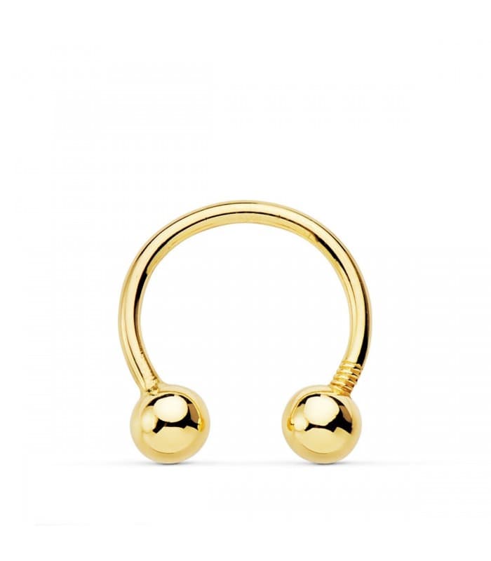 Piercing Septum Bolitas Oro 18K pendiente nariz oreja ombligo labio