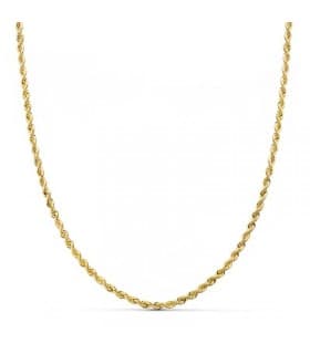 Chaîne Corde Torsadée Or Jaune 18k 40cm