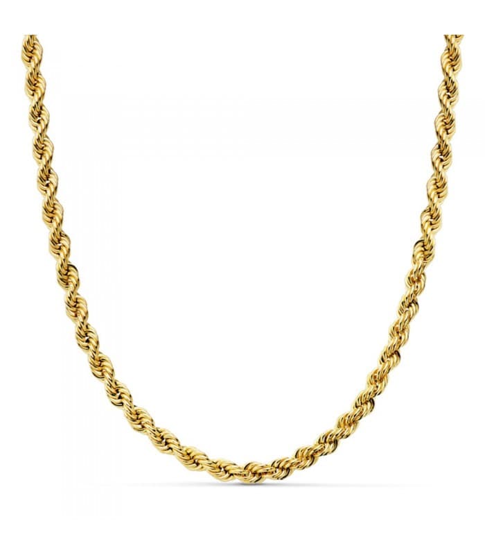 Cadena de mujer cordón Salomónico Ligero Oro amarillo 18 kilates 45cm 4,3mm