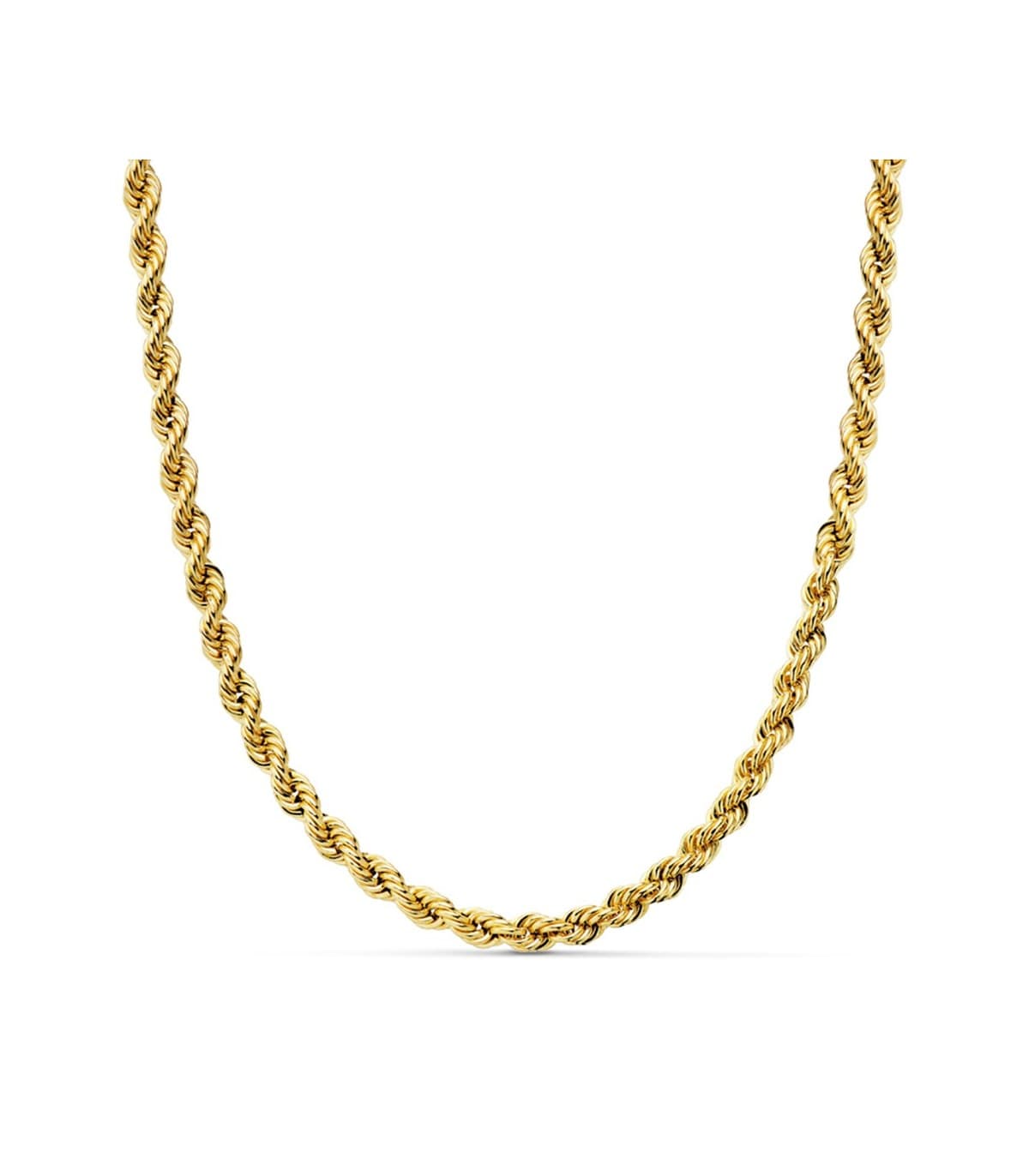 Cadena de mujer cordón Salomónico Ligero Oro amarillo 18 kilates 45cm 4,3mm