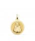 Medaglia Santa Lucia oro 18kt 18mm lucida, patrona dei non vedenti, dei ciechi, degli oculisti e degli ottici