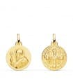 St. Benedikt Medaille Anhänger 18K Gold P8097-016