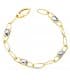 Pulsera Mujer Oro Bicolor 18K Motivos tallados