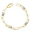 Pulsera Mujer Oro Bicolor 18K Motivos tallados