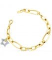 Pulsera Mujer Oro Bicolor 18K Estrella