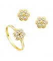 Schmuckset 18K Gold Blume J-3005 Kommunion