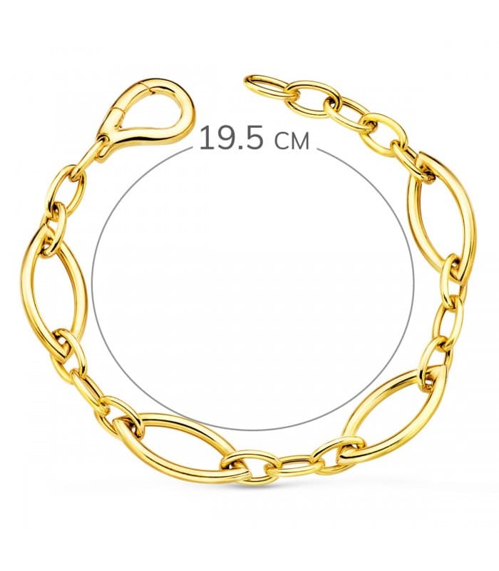 Pulsera Mujer Oro Amarillo 18K 19,5cm