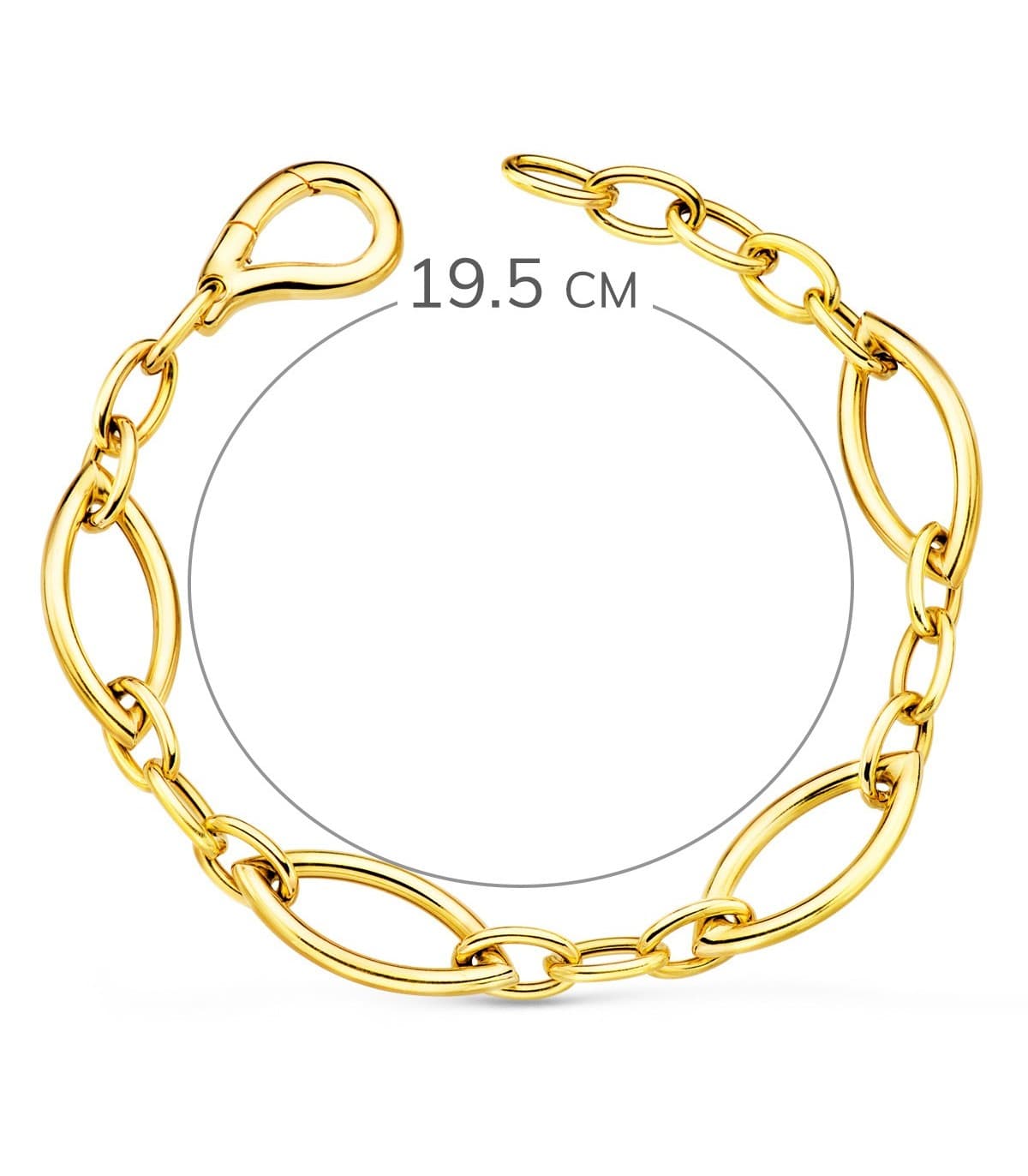 Pulsera Mujer Oro Amarillo 18K 19,5cm