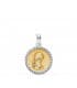 Medalla Virgen Niña oro bicolor 18K
