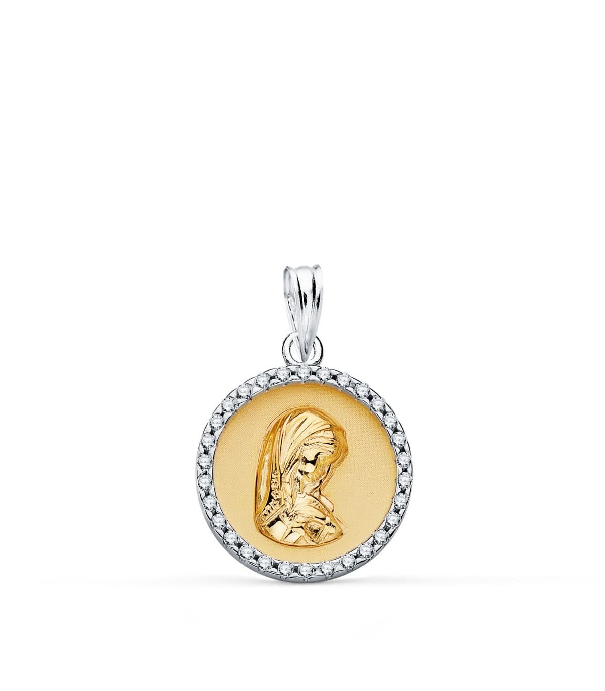 Médaille Vierge 2 Ors 18K Rond