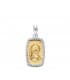 Medalla Virgen Niña oro bicolor 18K Cerco